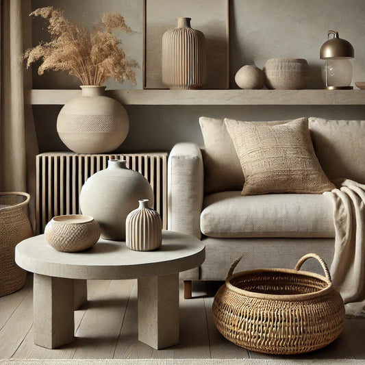 A cosy neutral interior shot
